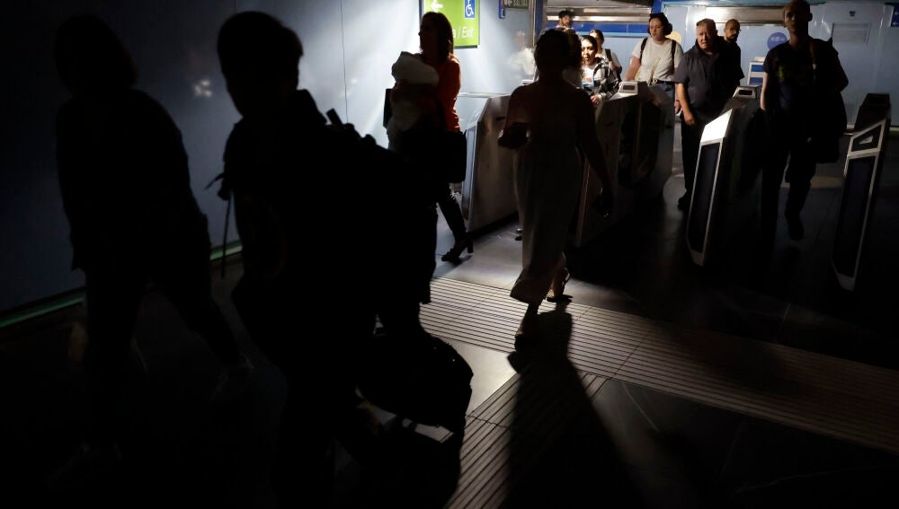 Metro de Madrid durante el apagón
