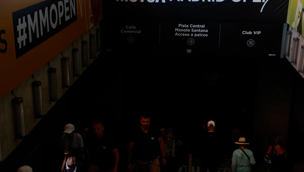 Instalaciones del Mutua Madrid Open sin luz/ EFE/ Chema Moya Instalaciones del Mutua Madrid Open sin luz/ EFE/ Chema Moya