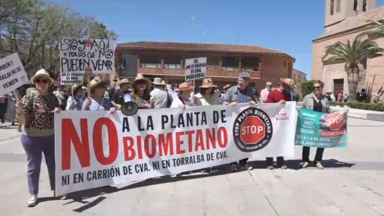 Manifestaci&oacute;n en Torralba de Calatrava en contra de la planta de biometano