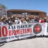 Manifestación en Torralba de Calatrava en contra de la planta de biometano