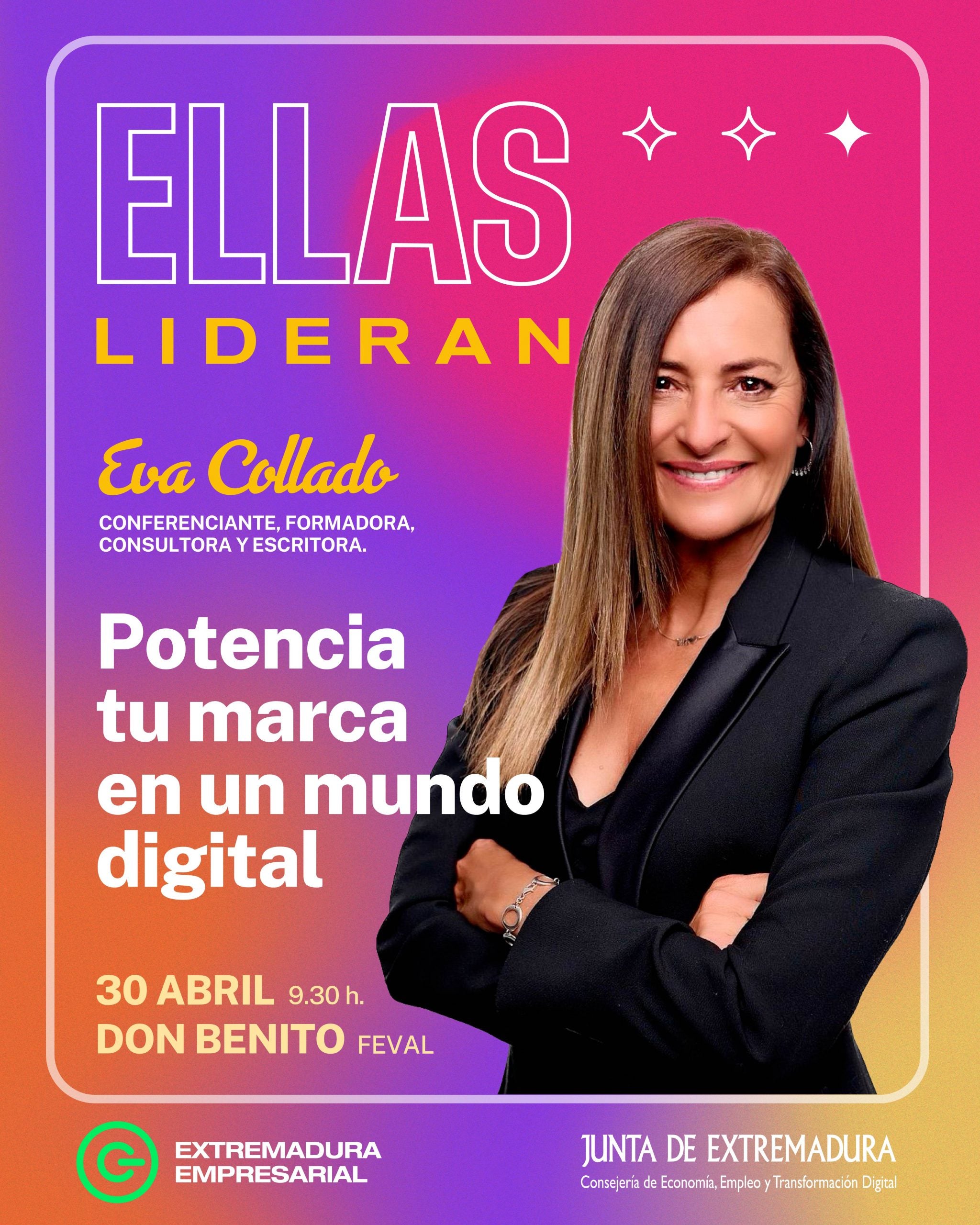 La experta en transformación digital Eva Collado acude este miércoles en un encuentro de 'Ellas lideran' en Don Benito La experta en transformación digital Eva Collado acude este miércoles en un encuentro de 'Ellas lideran' en Don Benito