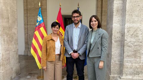 Isabel Rodr&iacute;guez, Andr&eacute;s Gomis y Diana Morant