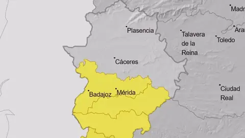 Gran parte de la provincia de Badajoz tendrá este miércoles aviso amarillo por lluvias Gran parte de la provincia de Badajoz tendrá este miércoles aviso amarillo por lluvias