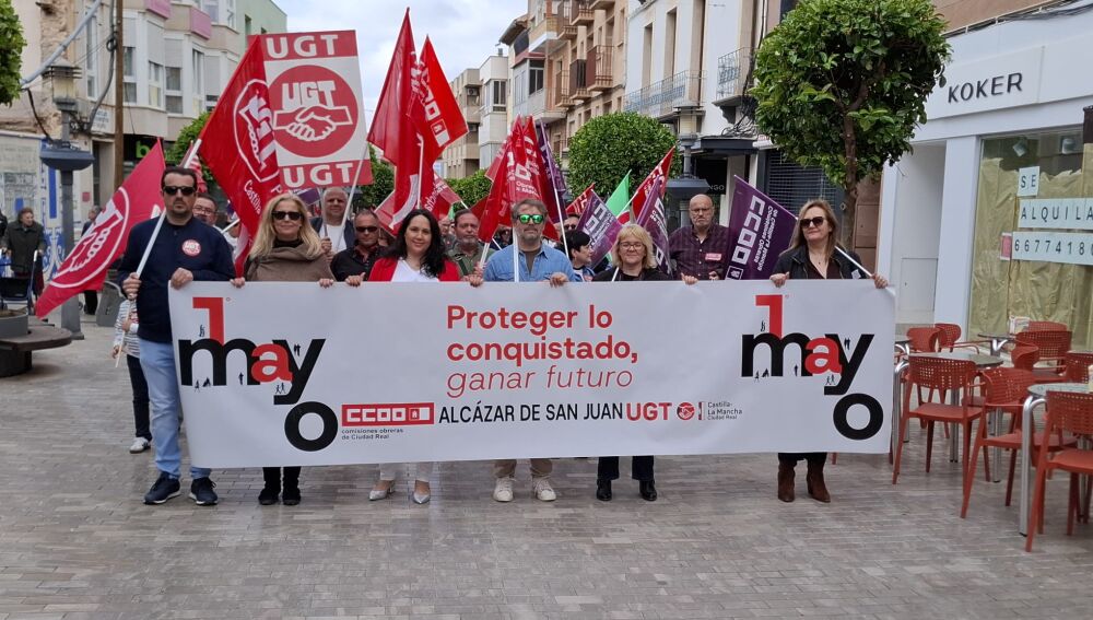 Manifestación del 1º de Mayo en Alcázar de San Juan