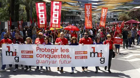 Manifestación del 1 de mayo en Elche. Manifestación del 1 de mayo en Elche.
