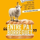 Cartel anunciador de la Ruta de "Entre pa i Borreguet" de Alzira