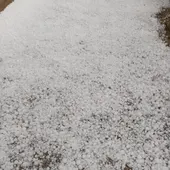 Granizo caído en Piedrabuena Granizo caído en Piedrabuena