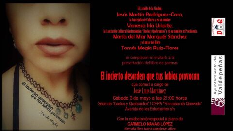 Cartel presentaci&oacute;n "El incierto desorden que tus labios provocan".
