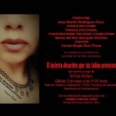 Cartel presentación "El incierto desorden que tus labios provocan".