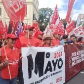 Imagen de archivo de una manifestación sindical del 1º de mayo en Canarias