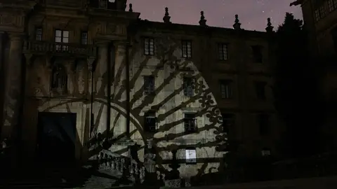 La Plaza del Obradoiro durante el apagón en Santiago de Compostela La Plaza del Obradoiro durante el apagón en Santiago de Compostela