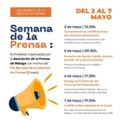 La Asociación de la Prensa de Málaga anuncia las actividades con motivo del Día Mundial de la Libertad de Prensa La Asociación de la Prensa de Málaga anuncia las actividades con motivo del Día Mundial de la Libertad de Prensa