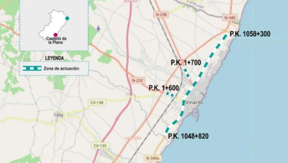 Afectaciones al tráfico en la N-340A Afectaciones al tráfico en la N-340A