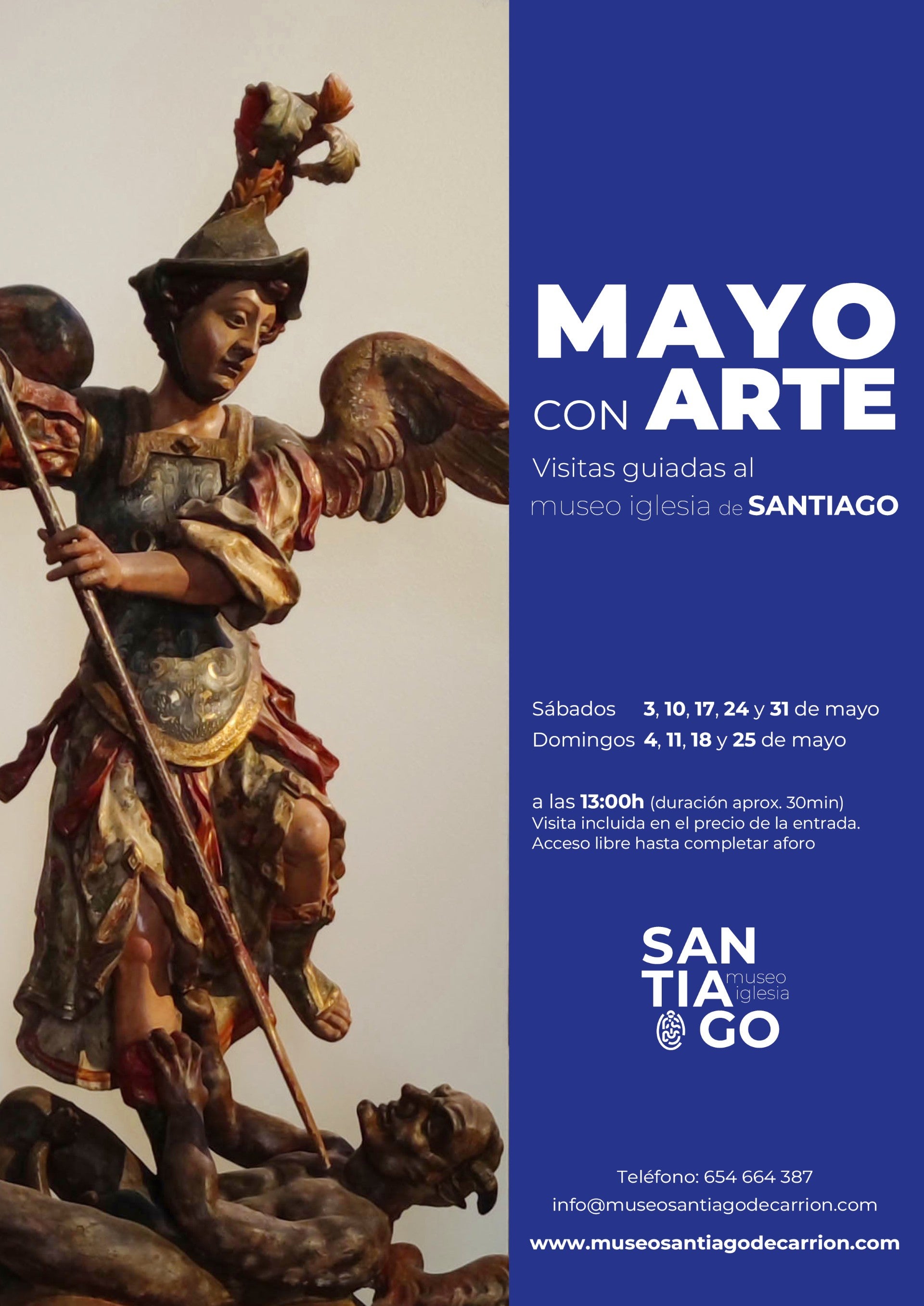 "Mayo con arte" regresa al Museo Iglesia de Santiago con nuevas visitas guiadas para descubrir su patrimonio sagrado "Mayo con arte" regresa al Museo Iglesia de Santiago con nuevas visitas guiadas para descubrir su patrimonio sagrado