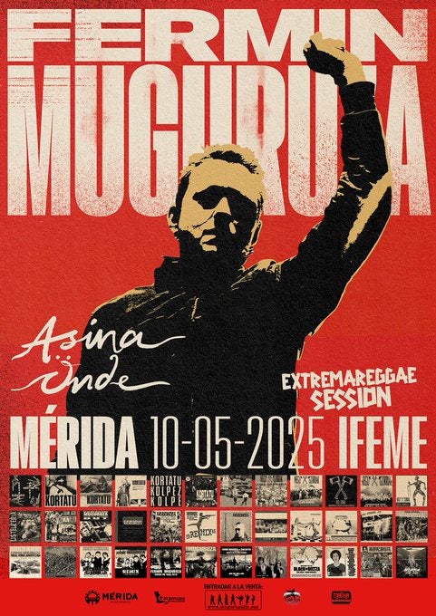 Fermín Muguruza hará parada en su gira internacional en la capital extremeña este sábado 10 de mayo Fermín Muguruza hará parada en su gira internacional en la capital extremeña este sábado 10 de mayo