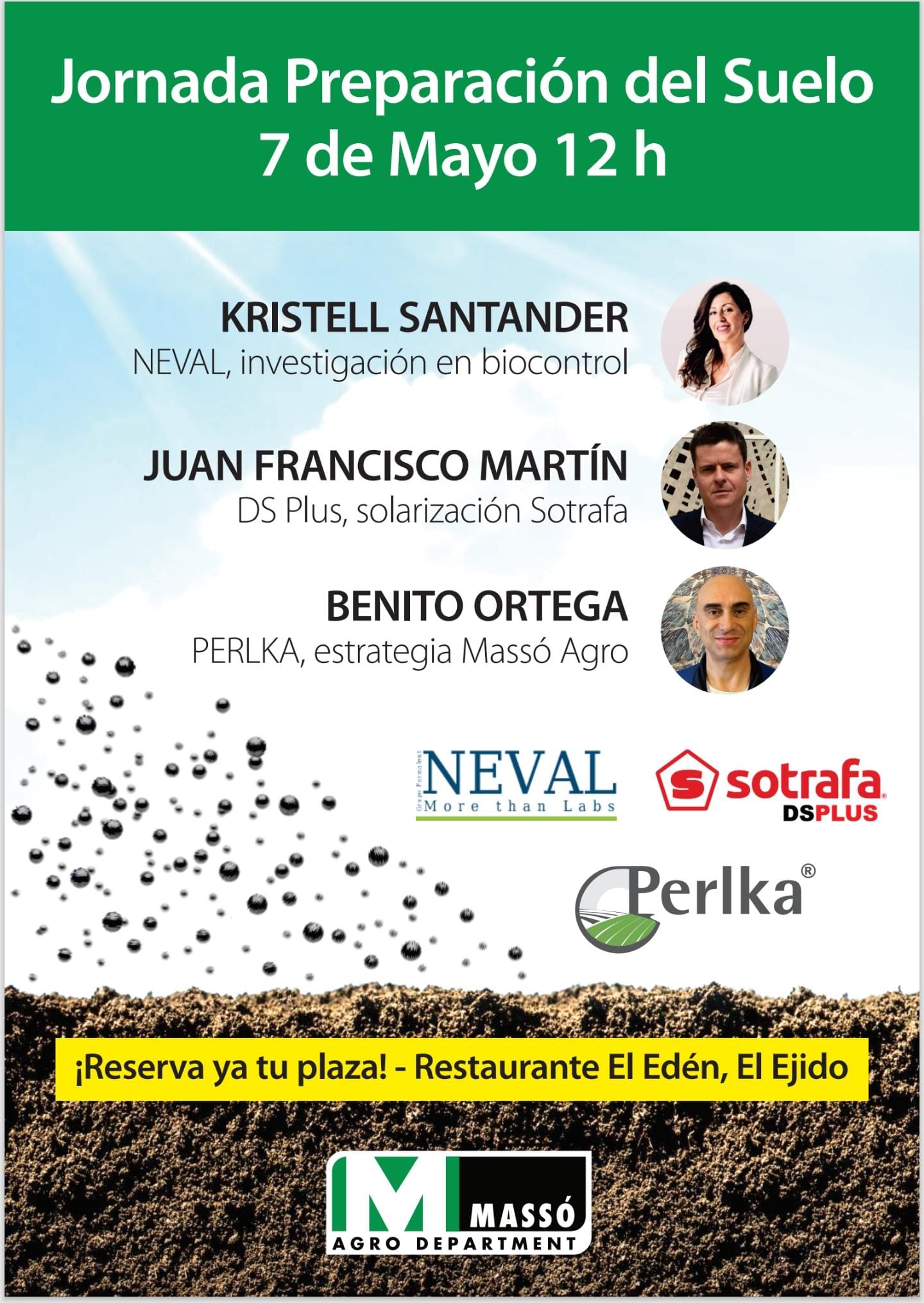 Massó Agro analiza con expertos la "fase crítica" de la preparación del suelo de invernadero Massó Agro analiza con expertos la "fase crítica" de la preparación del suelo de invernadero