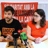 La roda de premsa del Sindicat de Llogateres aquest dimarts a Barcelona