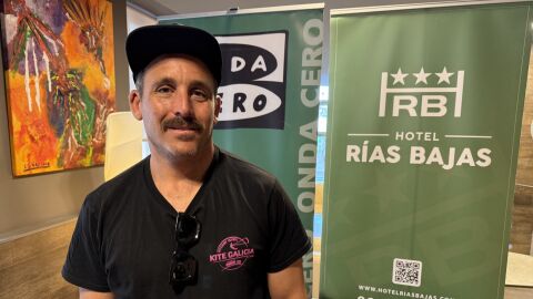 Justo Fernández, campeón gallego de kitefoil