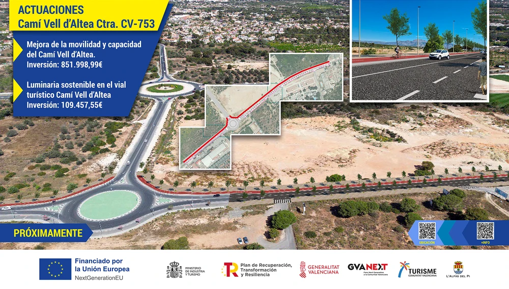 Proyecto Camí Vell de Altea por l'Alfàs con fondos UE Proyecto Camí Vell de Altea por l'Alfàs con fondos UE