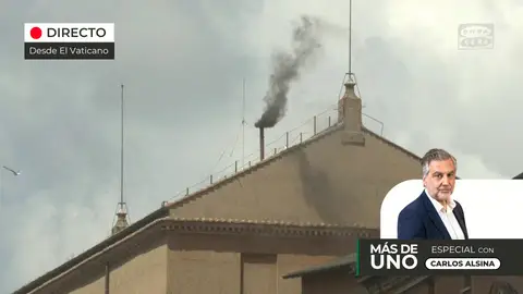 Así ha contado Carlos Alsina la fumata negra de la mañana del 8 de mayo Así ha contado Carlos Alsina la fumata negra de la mañana del 8 de mayo