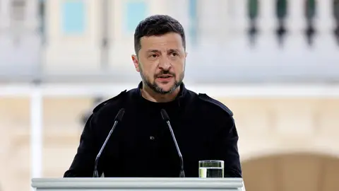 El presidente de Ucrania, Volodimir Zelenski. El presidente de Ucrania, Volodimir Zelenski.
