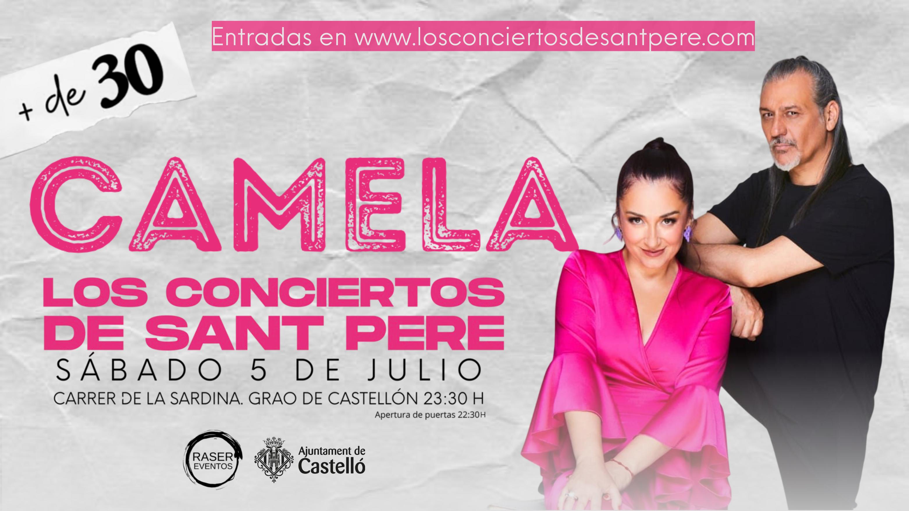 Camela actuará el 5 de julio en las Fiestas de Sant Pere del Grao Camela actuará el 5 de julio en las Fiestas de Sant Pere del Grao