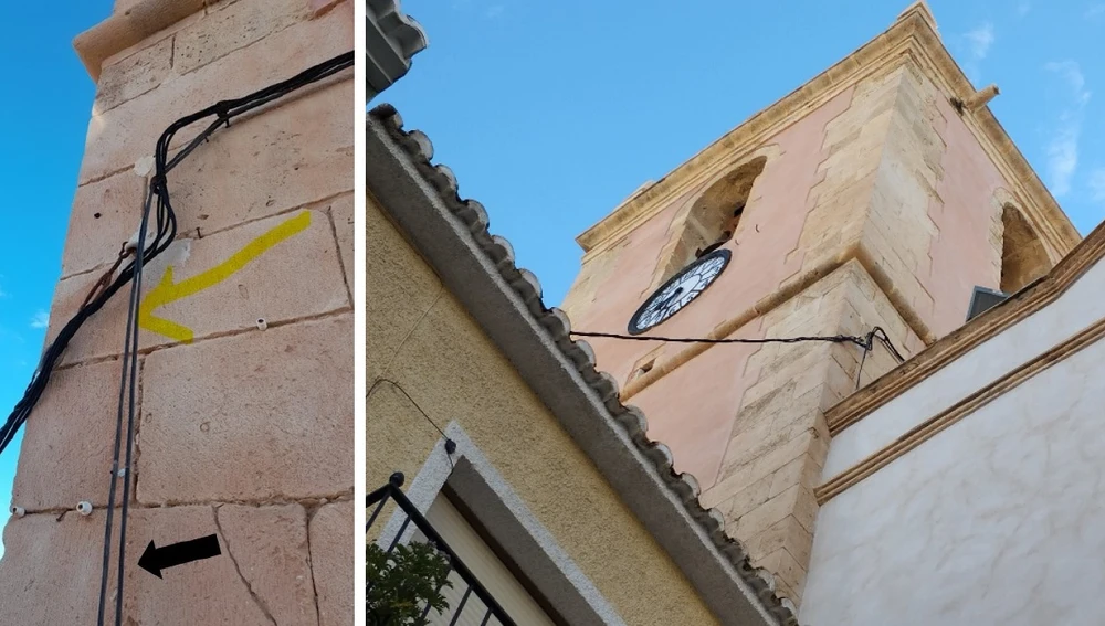 Villajoyosa retirará todo el cableado visible del perímetro de la torre de la Asunción casi cuatro años tras reclamarlo la Asociación del Casco Antiguo Villajoyosa retirará todo el cableado visible del perímetro de la torre de la Asunción casi cuatro años tras reclamarlo la Asociación del Casco Antiguo