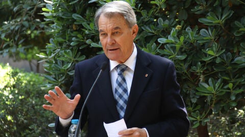 Artur Mas durant l'anunci de la querella