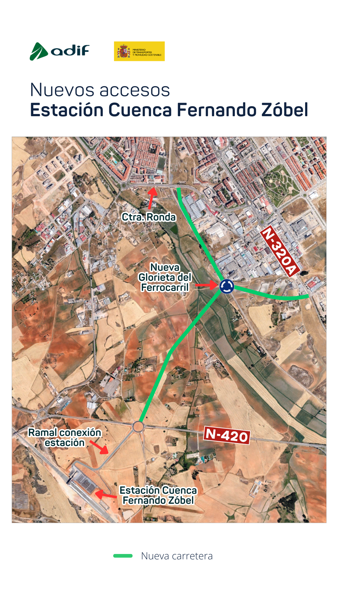 Autorizan construir una nueva carretera de conexión entre el AVE y el centro de Cuenca Autorizan construir una nueva carretera de conexión entre el AVE y el centro de Cuenca