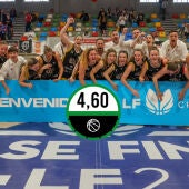Las chicas del CB Sevilla Femenino celebra el ascenso a LF Challenge.