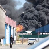 Columna de humo del lugar donde se ha producido el accidente