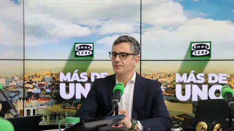 Félix Bolaños durante la entrevista con Carlos Alsina Félix Bolaños durante la entrevista con Carlos Alsina/ Rocío Marques