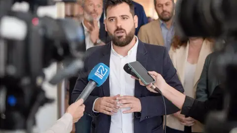 El secretario adjunto de Organización del PSOE-A, Alejandro Moyano, atiende a los medios. - PSOE-A El secretario adjunto de Organización del PSOE-A, Alejandro Moyano, atiende a los medios. - PSOE-A