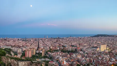 Vista aérea de la ciudad de Barcelona Vista aérea de la ciudad de Barcelona