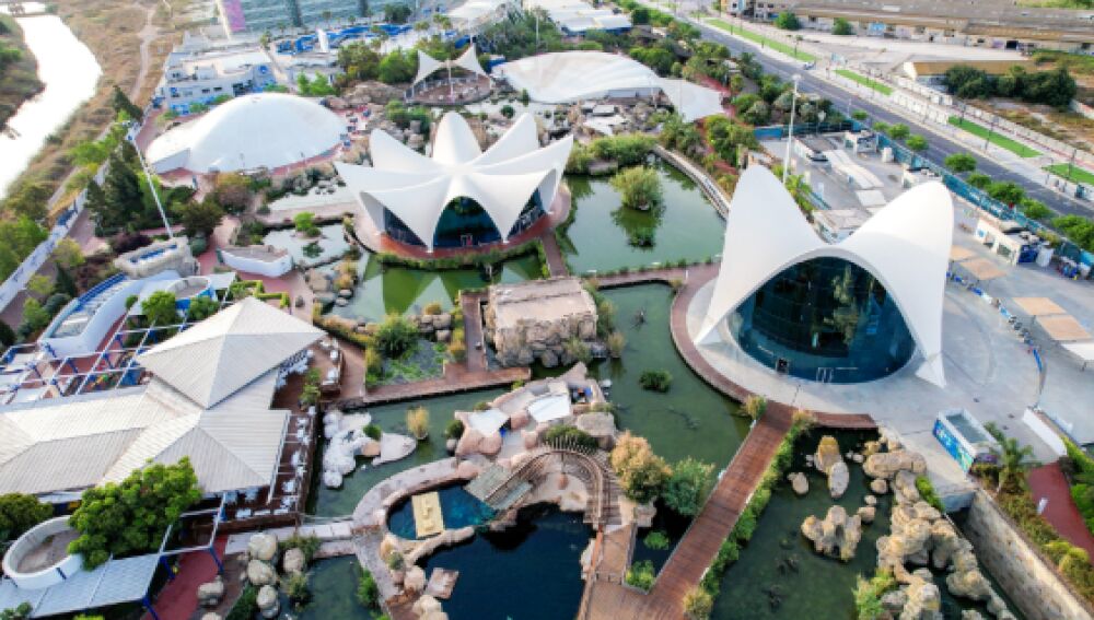 Imagen del Oceanogràfic a vista de pájaro