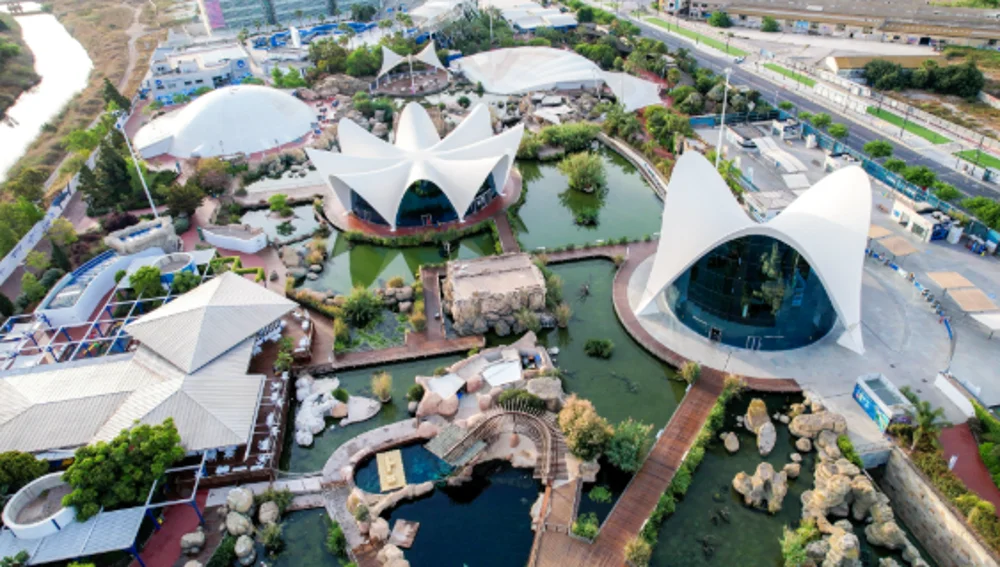 Imagen del Oceanogràfic a vista de pájaro Imagen del Oceanogràfic a vista de pájaro