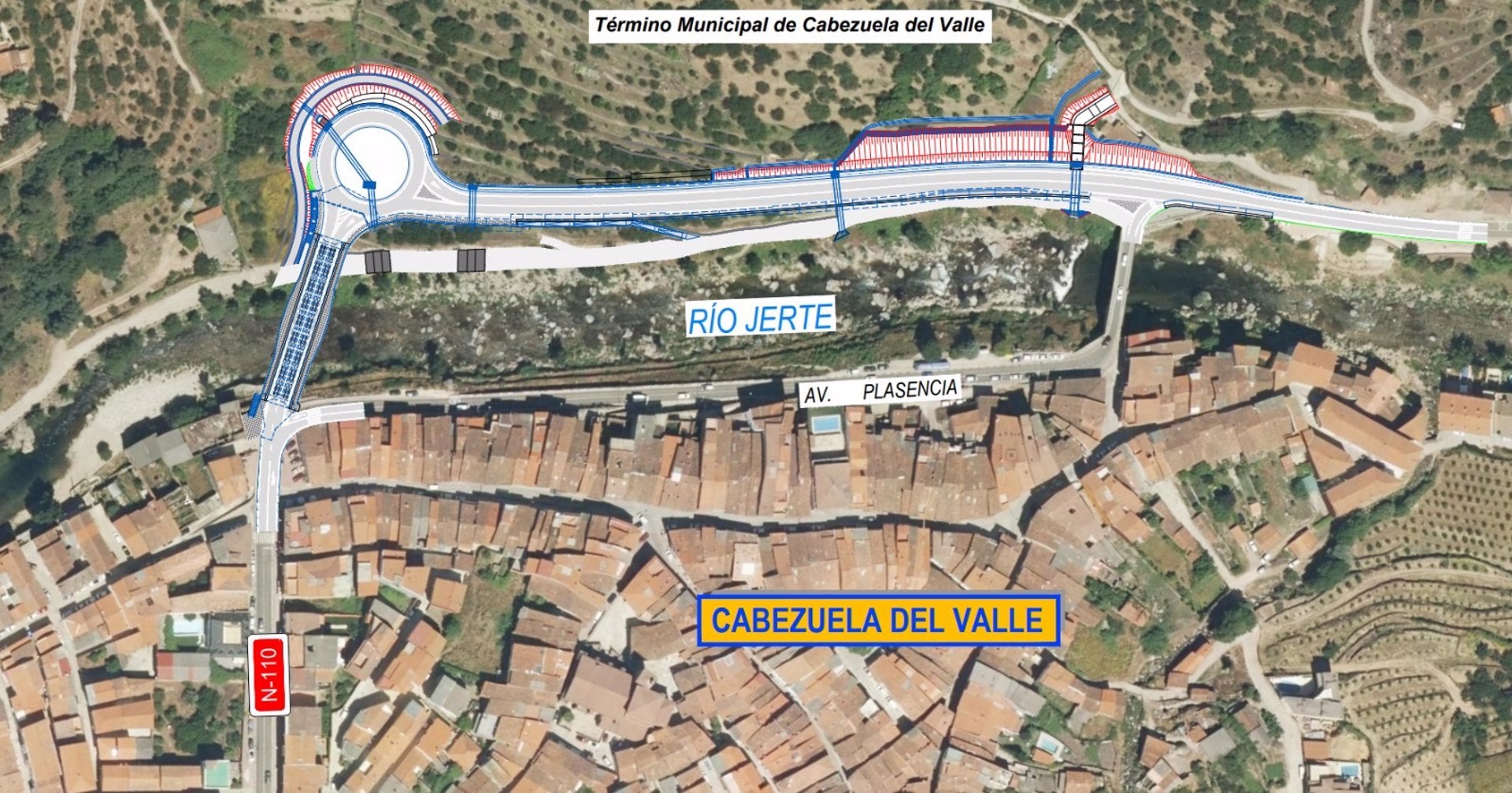 Una voladura por las obras del puente sobre el Río Jerte en Cabezuela provoca este martes cortes al tráfico en la N-110 Una voladura por las obras del puente sobre el Río Jerte en Cabezuela provoca este martes cortes al tráfico en la N-110