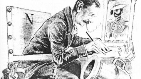 Caricatura realizada por Benito P&eacute;rez Gald&oacute;s