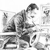 Caricatura realizada por Benito Pérez Galdós