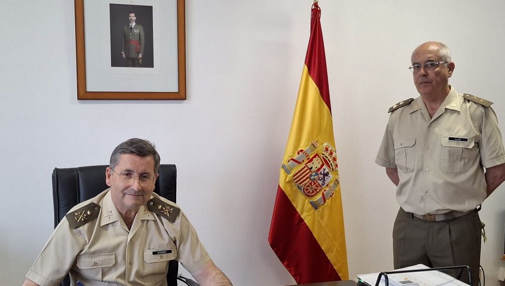 El general del Ejército Amador Enseñat y Berea, jefe del Estado Mayor del Ejército, durante su visita a Ibiza