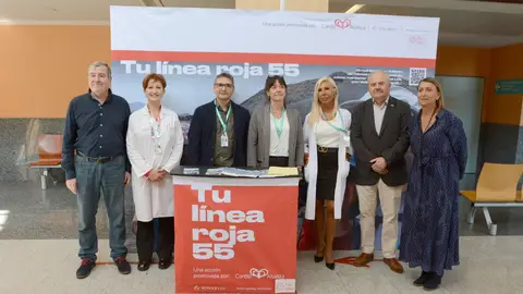 José Carlos Turón, presidente de Re-late; Dra. María del Rosario Ortas, jefa del servicio de Cardiología del HUMS; Juan Roberto Cabestre, director de Enfermería de Atención Primaria del HUMS; Silvia Lorén, directora Médica de Atención Primaria del HUMS, Mercedes Alcaine, directora de Enfermería del HUMS; Tomás Fajardo, presidente de Cardioalianza; y Josefina Lloret, responsable del área de Comunicación y Pacientes del área Cardiovascular de Novartis José Carlos Turón, presidente de Re-late; Dra. María del Rosario Ortas, jefa del servicio de Cardiología del HUMS; Juan Roberto Cabestre, director de Enfermería de Atención Primaria del HUMS; Silvia Lorén, directora Médica de Atención Primaria del HUMS, Mercedes Alcaine, directora de Enfermería del HUMS; Tomás Fajardo, presidente de Cardioalianza; y Josefina Lloret, responsable del área de Comunicación y Pacientes del área Cardiovascular de Novartis