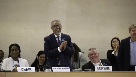 Dr. Tedros Adhanom Ghebreyesus cuando la OMS logró un acuerdo "histórico" para proteger al mundo de futuras pandemias Dr. Tedros Adhanom Ghebreyesus cuando la OMS logró un acuerdo "histórico" para proteger al mundo de futuras pandemias