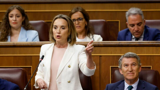Cuca Gamarra y Alberto N&uacute;&ntilde;ez Feij&oacute;o en la sesi&oacute;n de Control al Gobierno en el Congreso