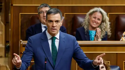 El presidente del Gobierno, Pedro Sánchez, interviene en la sesión de control al Ejecutivo que este miércoles celebra el Congreso. El presidente del Gobierno, Pedro Sánchez, interviene en la sesión de control al Ejecutivo que este miércoles celebra el Congreso.