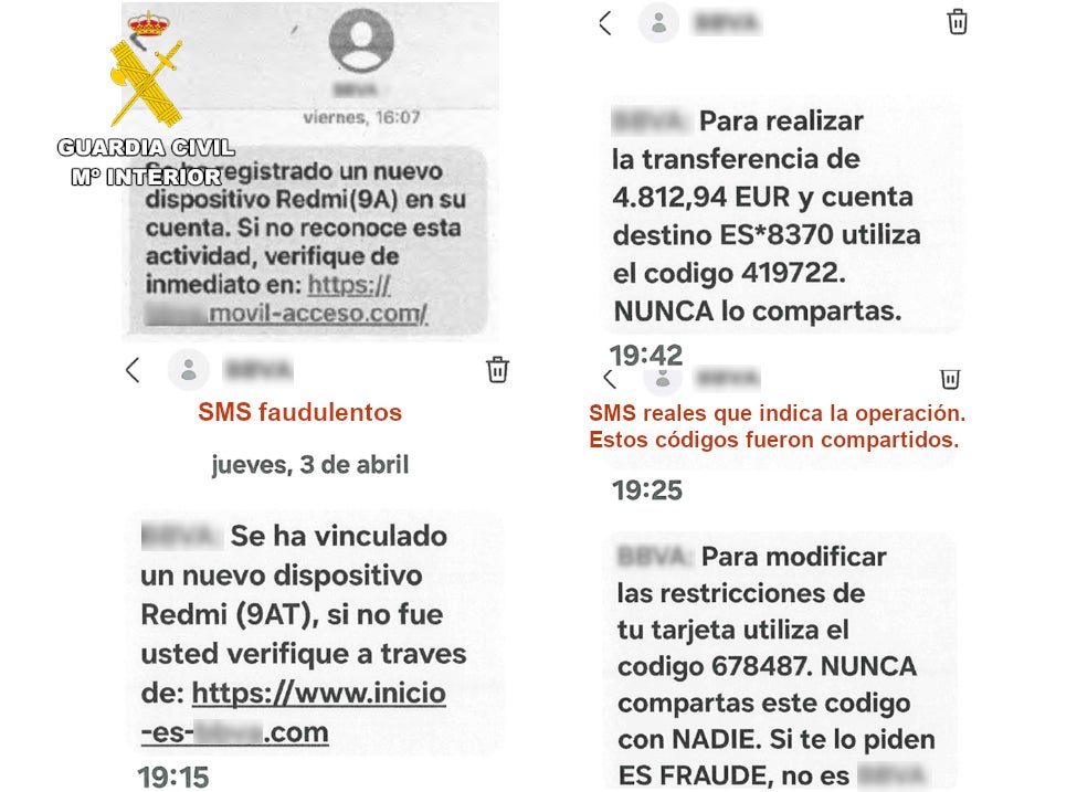 La Guardia Civil alerta del aumento de sms bancarios fraudulentos en Cantabria La Guardia Civil alerta del aumento de sms bancarios fraudulentos en Cantabria