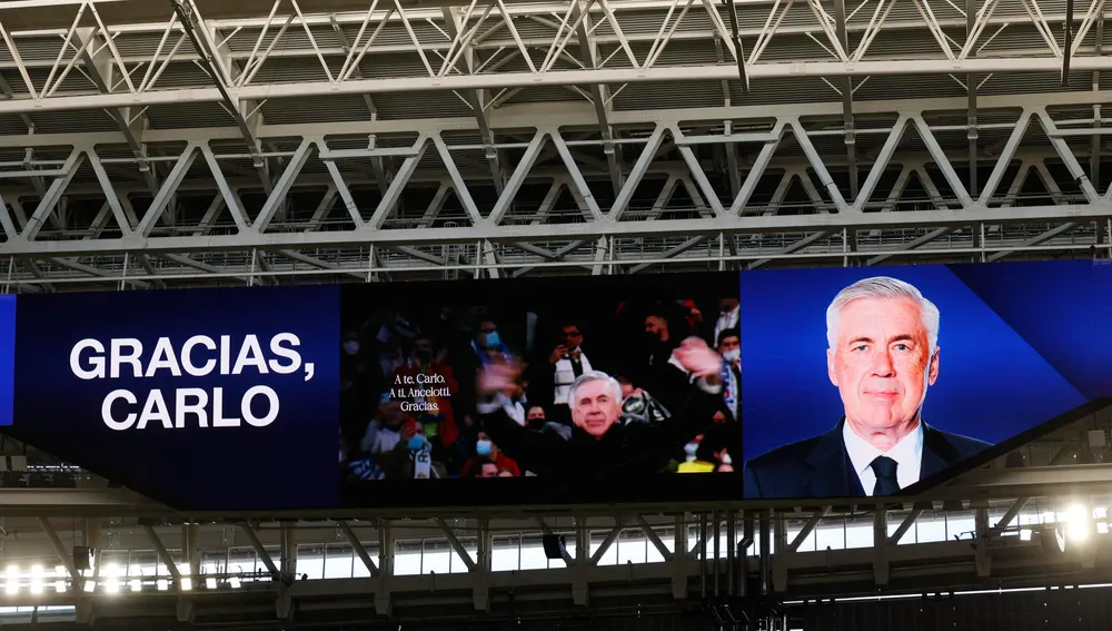 Homenaje a Carlo Ancelotti en su despedida del Real Madrid Homenaje a Carlo Ancelotti en su despedida del Real Madrid