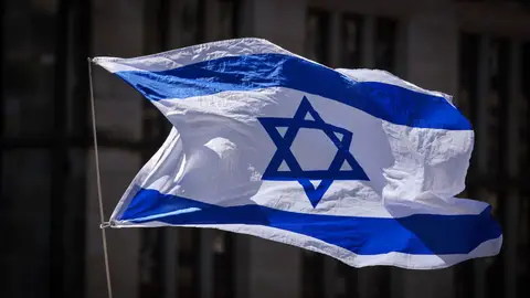 Imagen de archivo, bandera de Israel Imagen de archivo, bandera de Israel