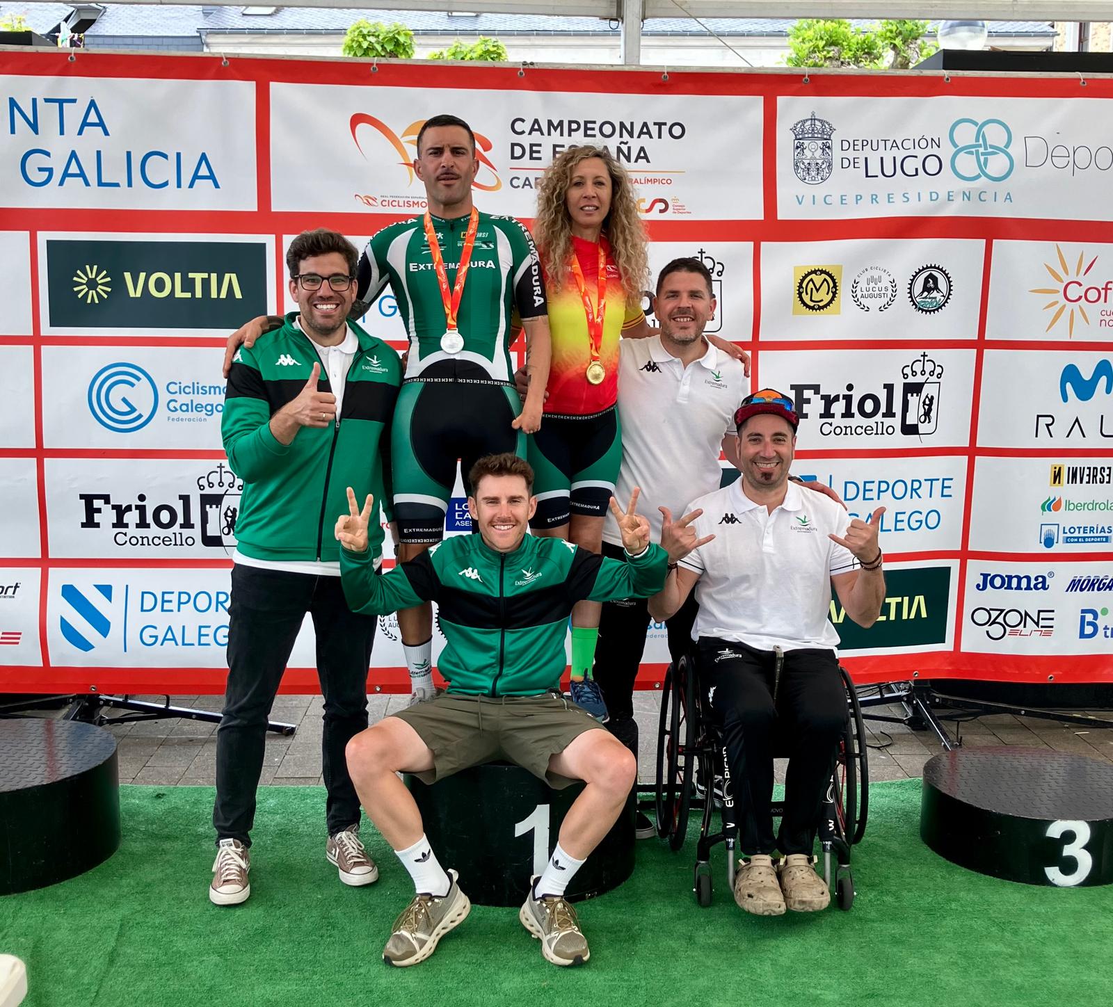 Dos oros y una plata para la selección extremeña de ciclismo paralímpico en el Campeonato de España de Lugo Dos oros y una plata para la selección extremeña de ciclismo paralímpico en el Campeonato de España de Lugo