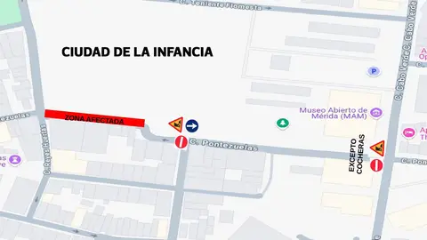 Corte al tráfico de la calle Pontezuelas, en el tramo entre Reyes Huertas y Diego María Crehuet Corte al tráfico de la calle Pontezuelas, en el tramo entre Reyes Huertas y Diego María Crehuet