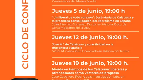 El ayuntamiento organiza conferencias y actividades en honor a la figura de José María Calatrava El ayuntamiento organiza conferencias y actividades en honor a la figura de José María Calatrava